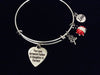 Father Daughter Forever Love Little Lady Bug Expandable Charm Bracelet Silver Adjustable Bangle Gift