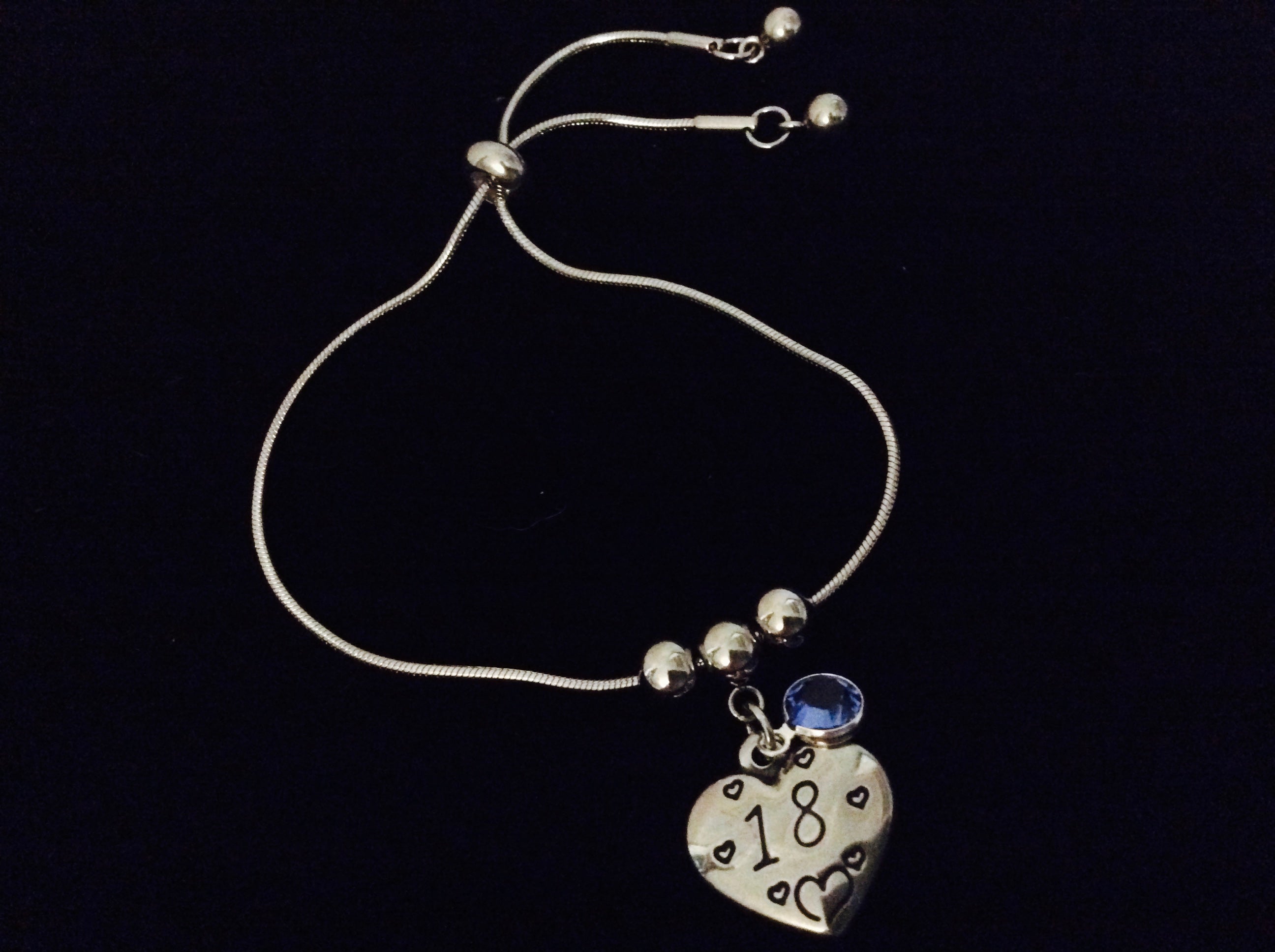 18th birthday bracelet & birthstone durban - Silvery | Personalised  Jewellery