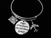 Suitcase Airplane Flight Attendants are Just Plane Great Adjustable Charm Bracelet Expandable Wire Bangle Stewardess Gift Trendy