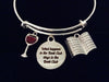 What Happens in Book Club Stays in Book Club Adjustable Bracelet Expandable Charm Bangle Gift