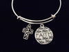 Faith Filigree Cross Adjustable Bracelet Double Sided Expandable Silver Charm Bangle Religious Gift