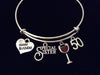 Happy 50th Birthday Special Sister Adjustable Bracelet Expandable Charm Bangle Gift