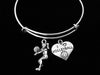 I Love Volleyball Girl Adjustable Bracelet Silver Wire Bangle Sports Team Gift Volleyball Player Team Sports Gift Coach