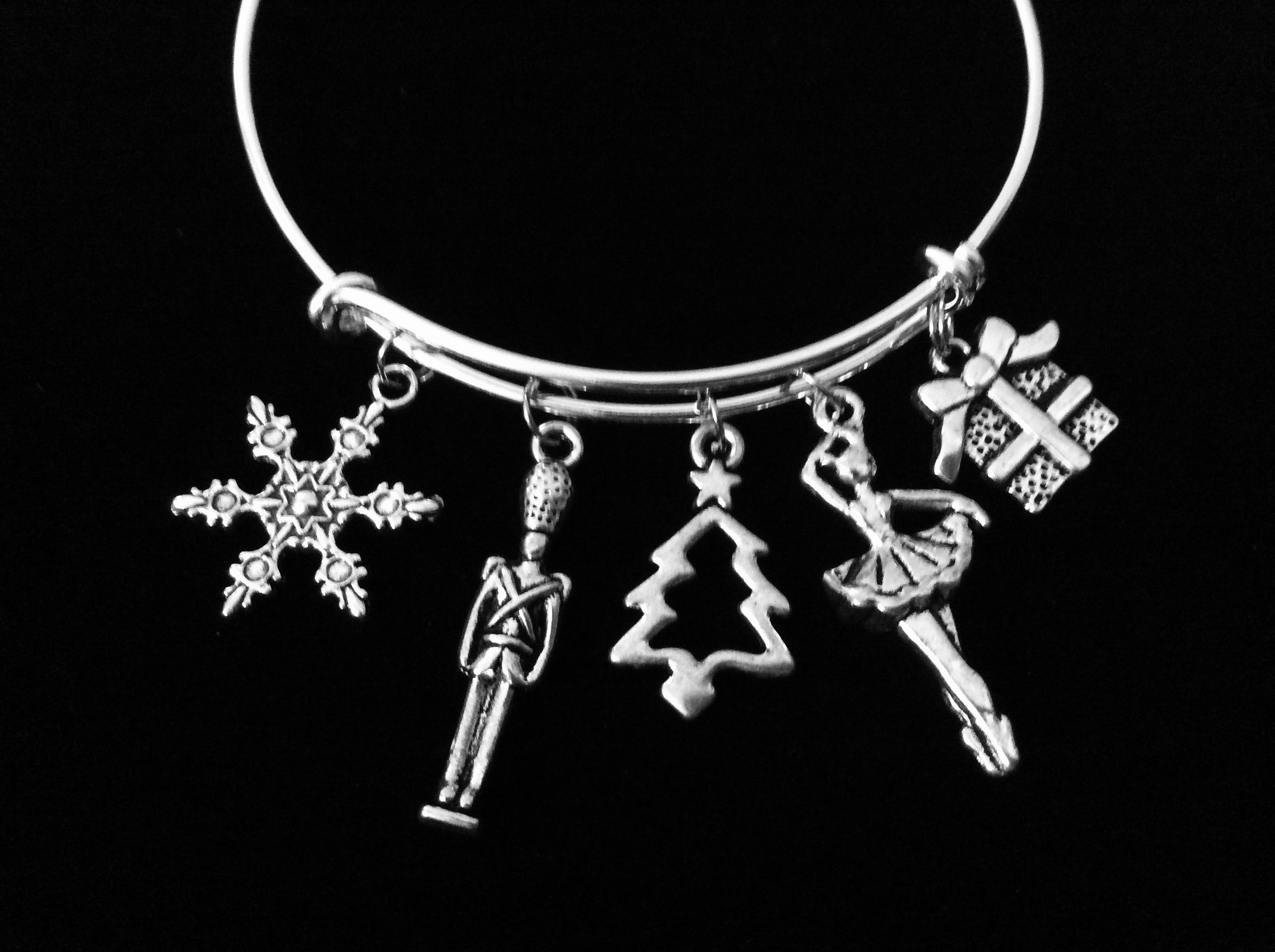 Christmas Ballet Ballerina Nutcracker Adjustable Bracelet Expandable Charm Bracelet Christmas Bangle Gift 2017 Trendy Christmas Jewelry