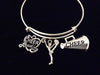 Teen Jewelry Cheerleading Adjustable Bracelet Expandable Wire Bangle Cheerleader Bracelet I Love Cheer Megaphone Trendy Gift