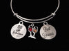 Best Friends Fabulous and Fifty 50 Adjustable Bracelet Silver Expandable Charm Bangle Gift