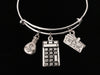 Banker Accountant Occupational Bracelet Silver Bangle Adjustable Expandable