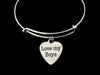 Love My Boys Adjustable Bracelet Silver Expandable Charm Bracelet Bangle Gift Mom Gift