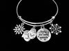 Baby It's Cold Outside Snowflake Mittens Adjustable Bracelet Expandable Charm Bracelet Christmas Bangle Gift 2021 Trendy Christmas Jewelry