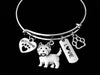 Westie Dog Expandable Charm Bracelet Silver Adjustable Wire Bangle Gift Best Friend Paw Print Pet Animal Lover West Highland Terrier Carin Terrier