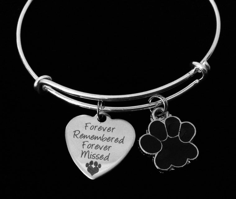Pet Memorial Jewelry Dog or Cat Memory Bracelet Adjustable Bracelet 