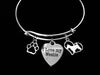 I Love My Westie Dog Expandable Charm Bracelet Silver Adjustable Wire Bangle Paw Print Pet Animal Lover West Highland Terrier Carin Terrier