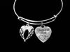 Forever in our Hearts Adjustable Bracelet Expandable Charm Bangle Memorial Gift Remembrance