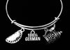 Germany Beer Stein Pierogi 100% German Jewelry Adjustable Silver Charm Bracelet Expandable Wire Bangle Gift Trendy One Size Fits All