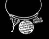 Cheer Coach Cheerleader Jewelry Adjustable Bracelet Expandable Silver Charm Bangle One Size Fits All Gift A Great Coach is Hard to Find and Impossible to Forget
