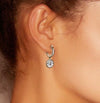 Moissanite Dangle Earrings 2 Carat TW Amazing Sparkle Moissanite 925 Sterling Silver White Gold Earrings