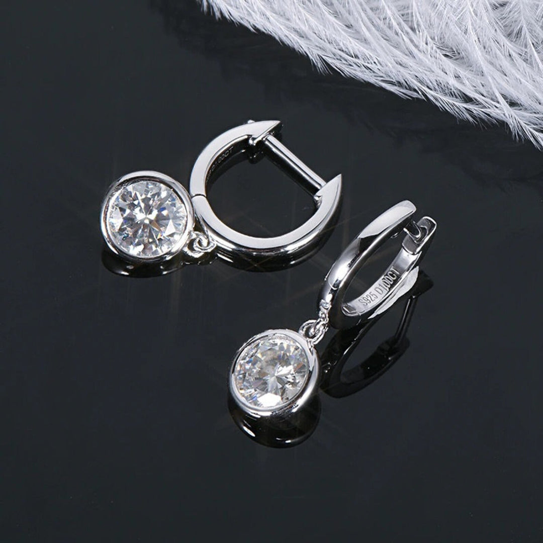 Moissanite Earrings 1 Carat Earrings Dangle Earrings