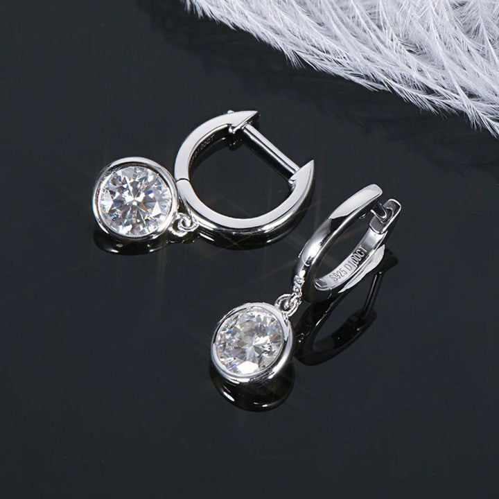 Moissanite Earrings 1 Carat Earrings Dangle Earrings