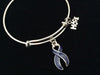 Blue Dystonia Awareness Expandable Charm Bracelet Adjustable Bangle Expandable Bracelet Gift Arthritis Colon Cancer
