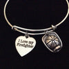 I Love My Fireman on Expandable Adjustable Wire Bangle Bracelet Occupational Fire Hat Fire Department Wife Gift