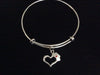 Silver Nurse Hat Charm Silver Adjustable Expandable Silver Plated Bangle Bracelet One Size Fits Most