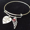 Expandable Charm Bracelet A Piece of My Heart is in Heaven Adjustable Wire Bangle