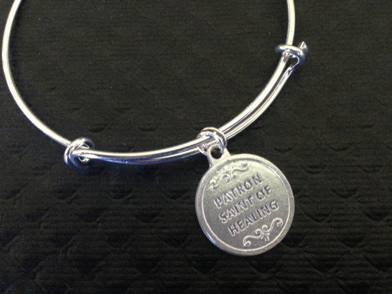 Saint Padre Pio Expandable Bangle Patron Saint of Healing Bracelet
