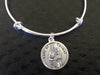 Our Lady of Mount Carmel Medal with Prayer on Back Silver Expandable Bracelet