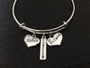 Sister Forever Friend Stamped Silver Charm Expandable Bracelet