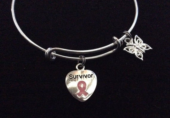 Pink Awareness Expandable Charm Bracelet